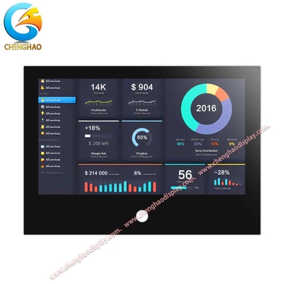 10.1 ইঞ্চি এলসিডি টাচ স্ক্রিন 1024x600 রেজোলিউশন এলভিডিএস ইন্টারফেসের সাথে