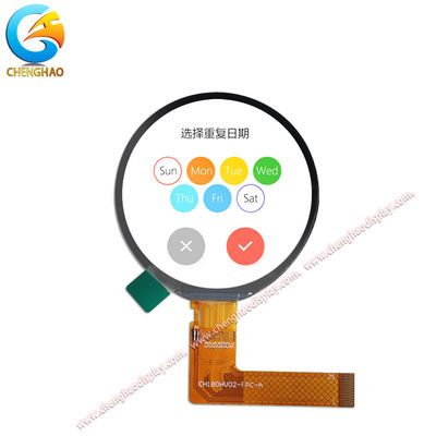 1.8 ইঞ্চি 25 পিন আইপিএস এলসিডি প্যানেল 360 * 360 পয়েন্ট রেজোলিউশন সঙ্গে Bcaklight জন্য 4 পিসি সাদা LED