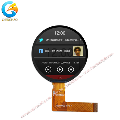 1.8 ইঞ্চি গোলাকার টিএফটি এলসিডি 360x360 রেজোলিউশন 85/85/85/85 ফ্রি ভিউ অঙ্গ