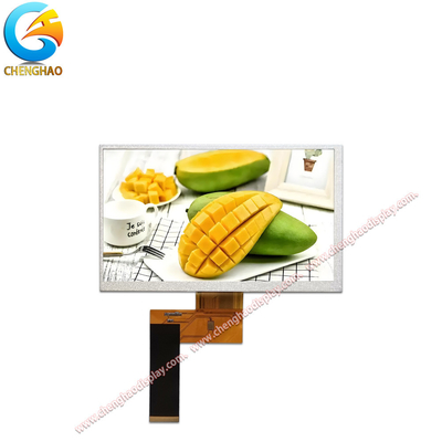 7 ইঞ্চি আইপিএস টিএফটি ডিসপ্লে 800*480 ডট 1000cd/m2 আরজিবি ইন্টারফেসের সাথে উচ্চ উজ্জ্বলতা
